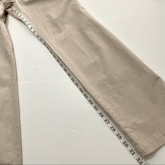 Garnet Hill Organic Cotton Khaki Pants 6 Basic Neutral Summer - Picture 13 of 14